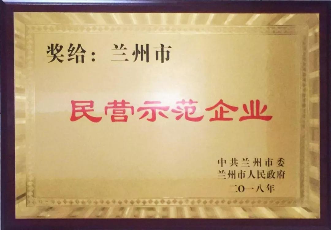 兰州宝运莱集团荣获 “兰州市民营示范企业”优秀称号